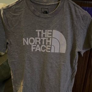 Gray, NorthFace tshirt, boys
